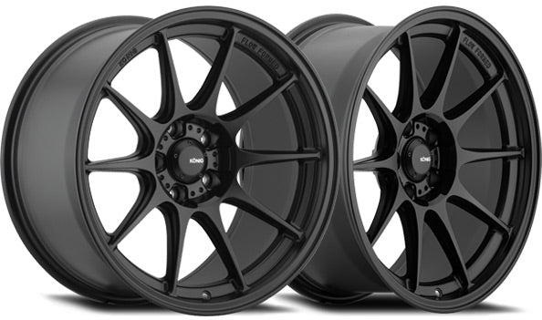 Konig Dekagram Wheels (Set of 4) - Semi Matte Black - 17x8 - 5x114.3 - ET40
