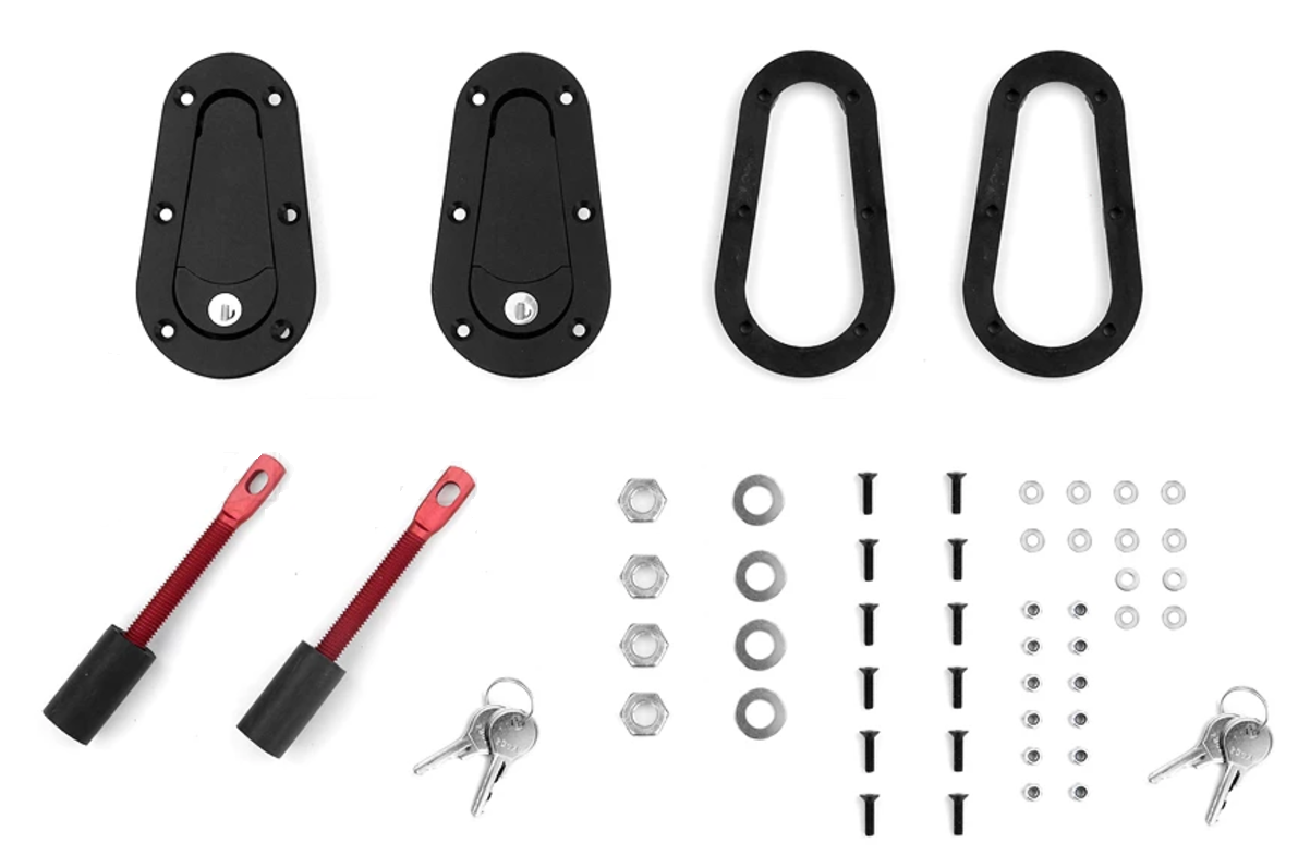 Aerodymanic Hood Pin Locking Kit - Black Finish
