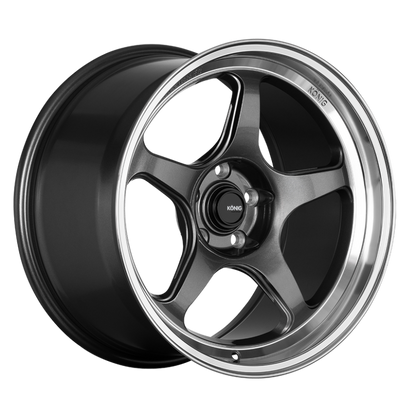 Konig Hyperspec- Anthracite Metallic Wheel w/ Mirror Machined Lip- 15x8 - 4x100 - ET35