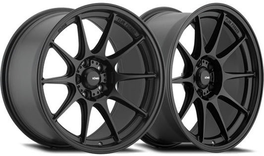 Konig Dekagram Wheels (Set of 4) - Semi Matte Black - 17x8 - 5x114.3 - ET40