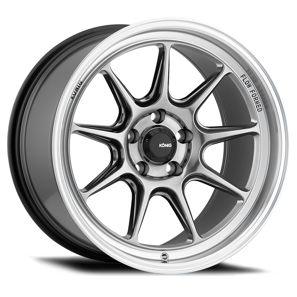 Konig Countergram Wheels (Set of 4) - Hyper Chrome / Machined Lip - 15x9 - 4x100 - ET35